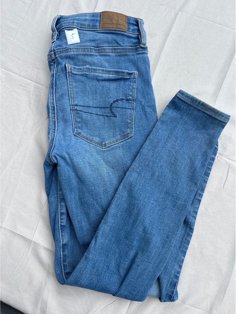 American Eagle Next Level Stretch Light Blue Skinny Jeans Size 5